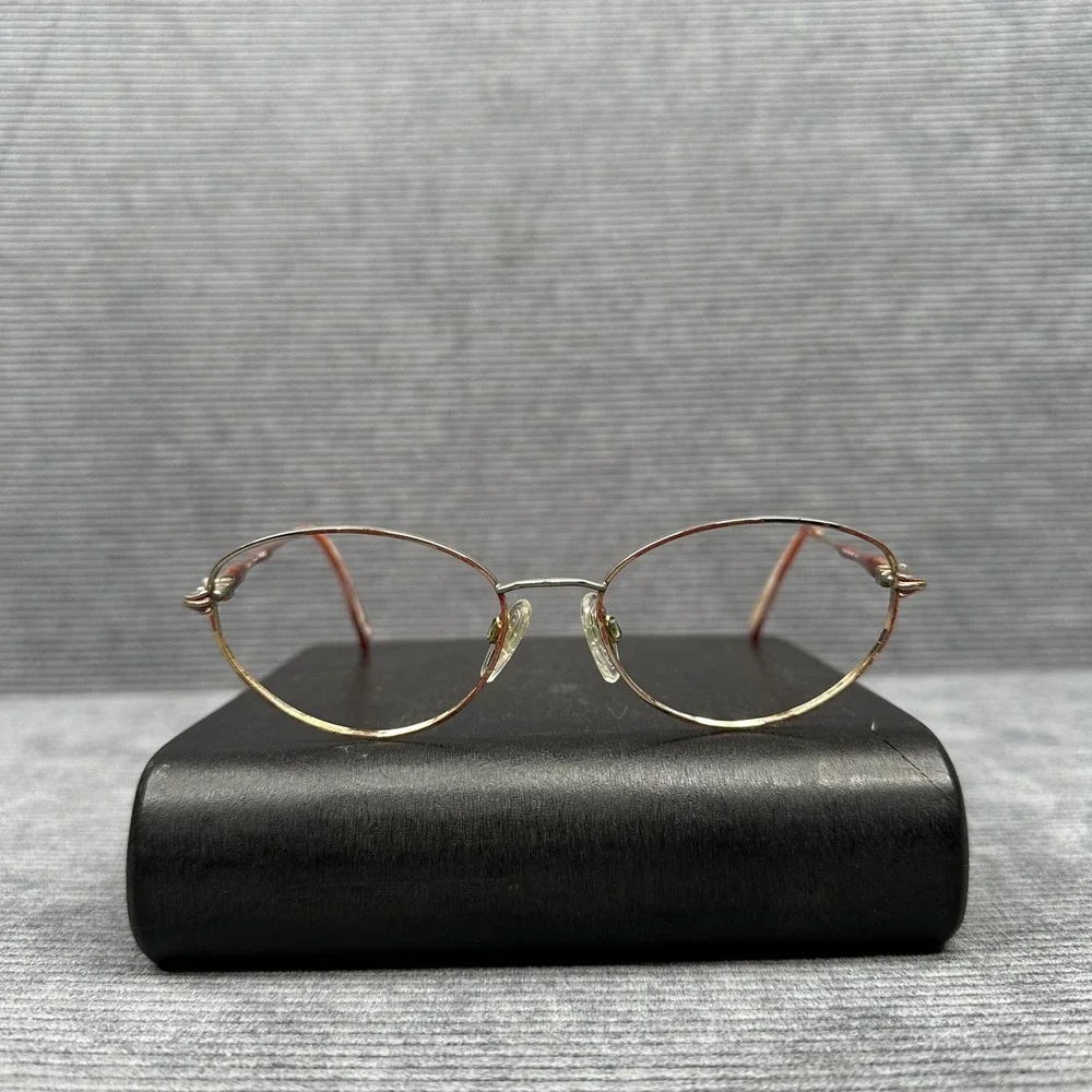 Sophia Loren Zyloware M80 Gold Oval Y2K Eyeglasses Frames Vintage Womens Vtg